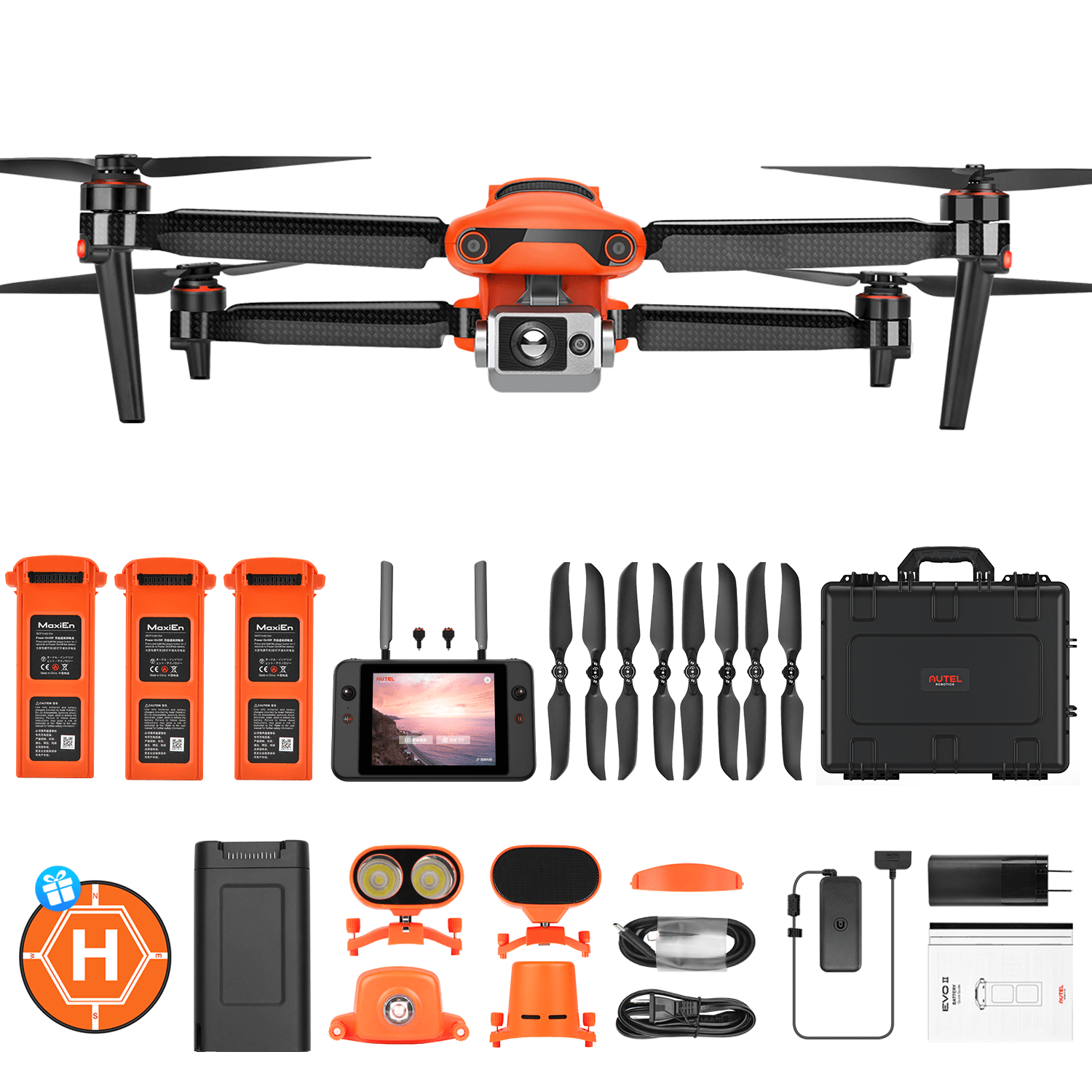 6.EVOIIDual640TEnterpriseBundleV2LOGO640TRTK-826 Autel Robotics EVO II Dual 640T Enterprise Bundle V2 with RTK Module - Image 1